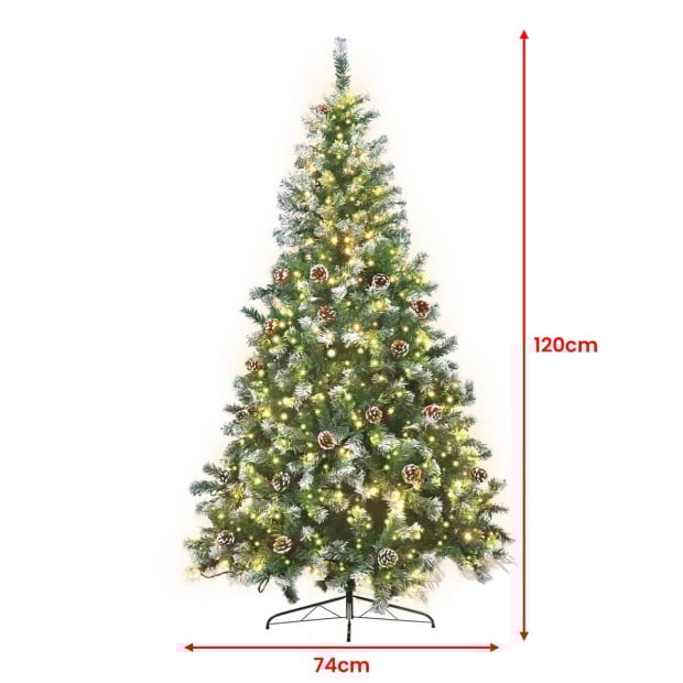 Christabelle 1.2m Pre Lit LED Christmas Tree with Pine Cones Image 5