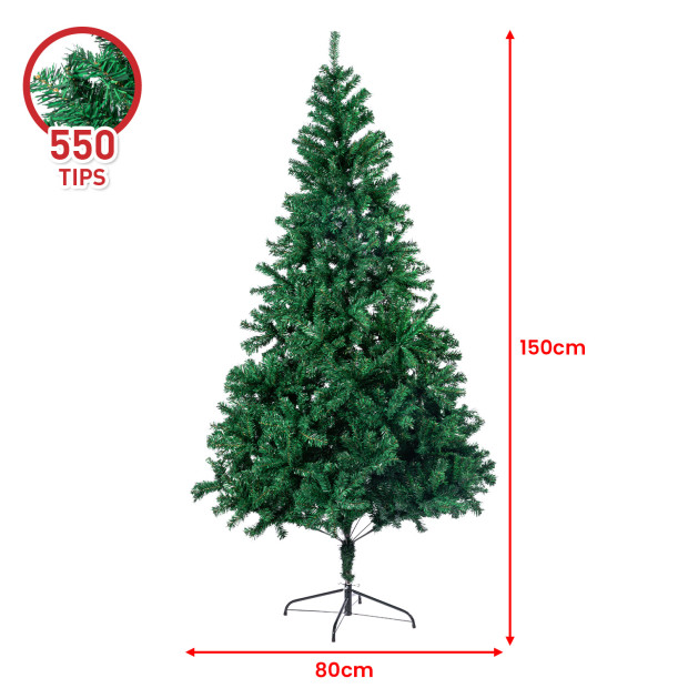 Christabelle Green Artificial Christmas Tree 1.5m - 550 Tips Image 4