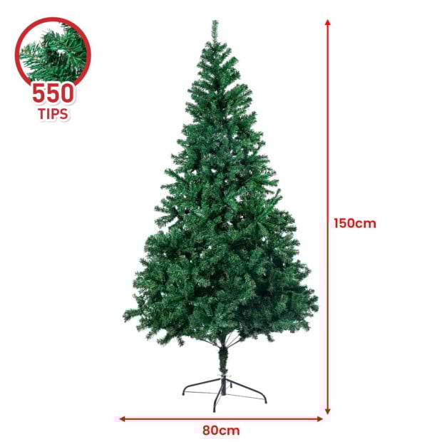 Christabelle Green Artificial Christmas Tree 1.5m - 550 Tips Image 5