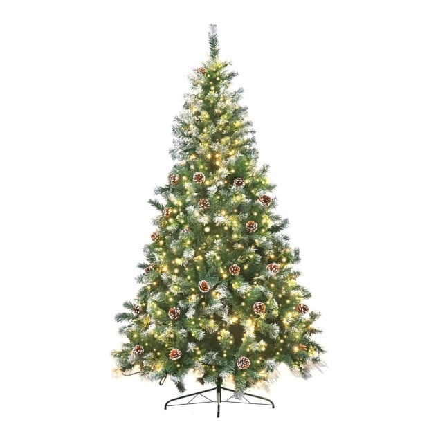 Christabelle 1.8m Pre Lit LED Christmas Tree with Pine Cones Image 2
