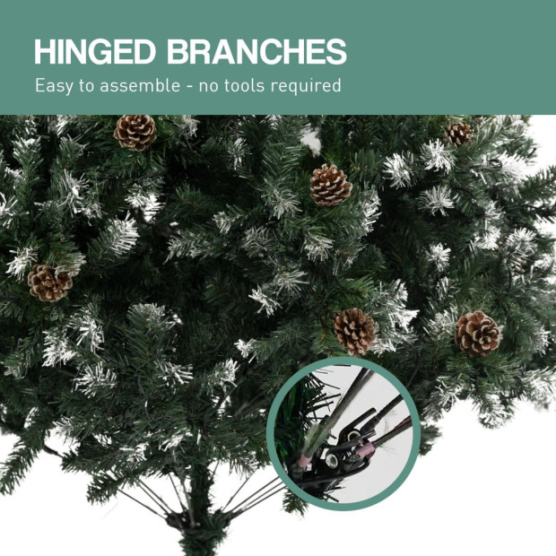 Christabelle 1.8m Pre Lit LED Christmas Tree with Pine Cones Image 11