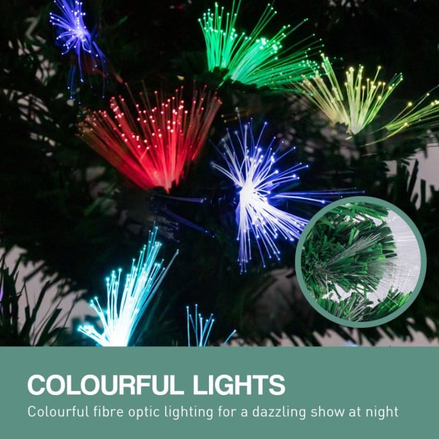 Christabelle 2.1m Enchanted Pre Lit Fibre Optic Christmas Tree with Stars Image 12