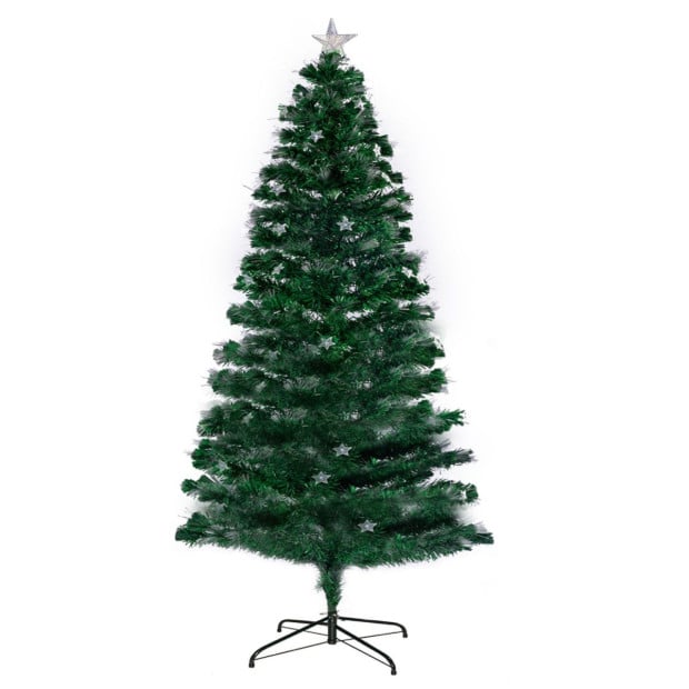 Christabelle 2.1m Enchanted Pre Lit Fibre Optic Christmas Tree with Stars Image 3