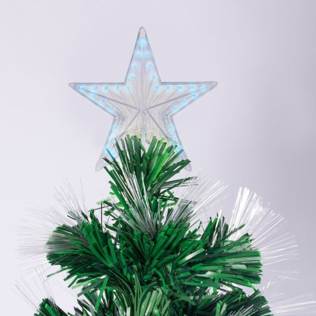 Christabelle 2.1m Enchanted Pre Lit Fibre Optic Christmas Tree with Stars Image 6