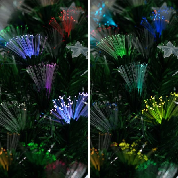 Christabelle 2.1m Enchanted Pre Lit Fibre Optic Christmas Tree with Stars Image 9
