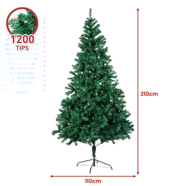 Christabelle Green Artificial Christmas Tree 2.1m - 1200 Tips Image 3