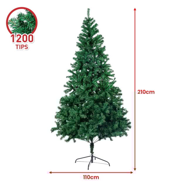 Christabelle Green Artificial Christmas Tree 2.1m - 1200 Tips Image 4