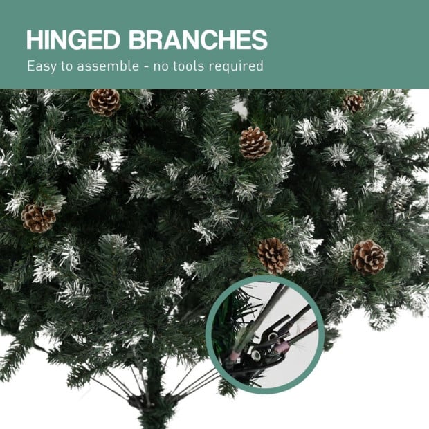 Christabelle 2.4m Pre Lit LED Christmas Tree with Pine Cones Image 11