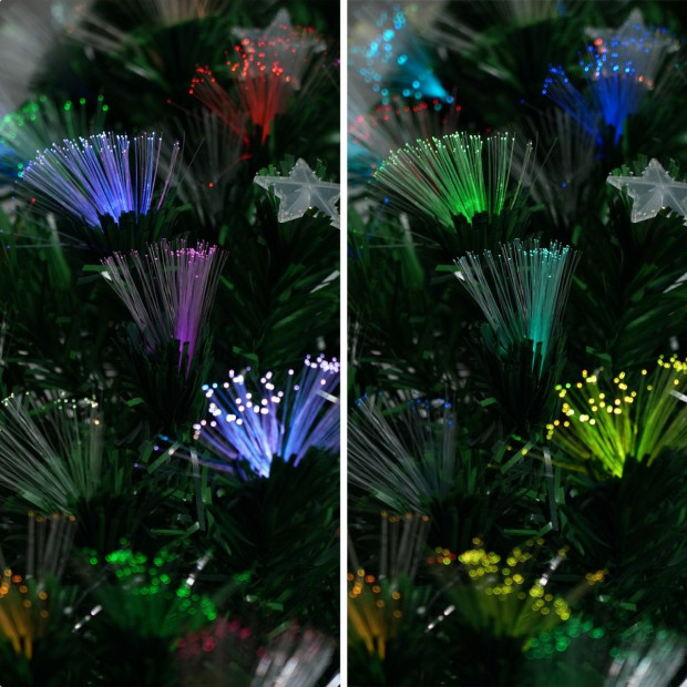 Christabelle 2.4m Enchanted Pre Lit Fibre Optic Christmas Tree Stars Image 9