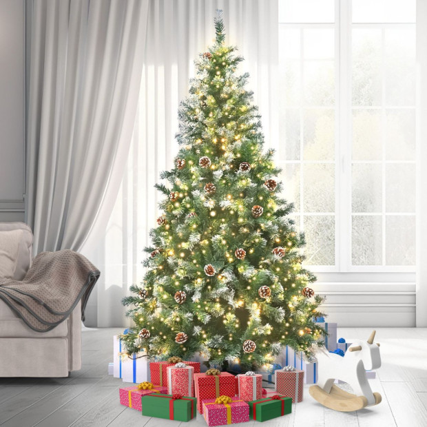 Christabelle 2.1m Pre Lit LED Christmas Tree with Pine Cones Image 2