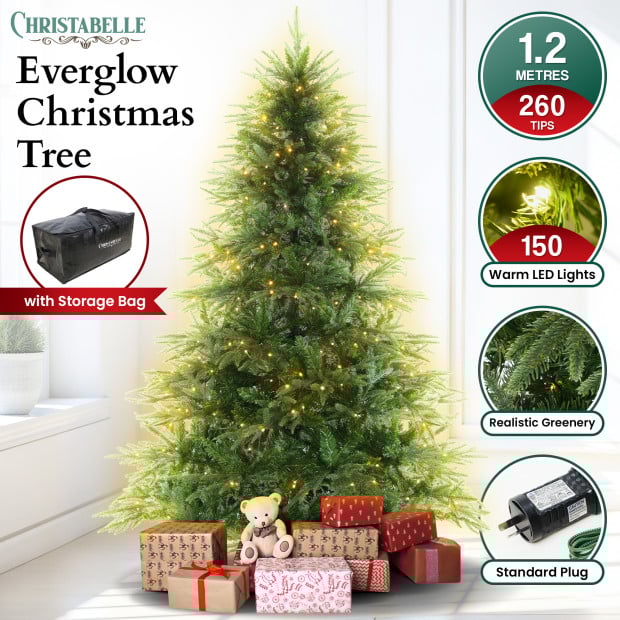 Christabelle 1.2m Prelit Everglow Fir Christmas Tree with Storage Bag Image 3