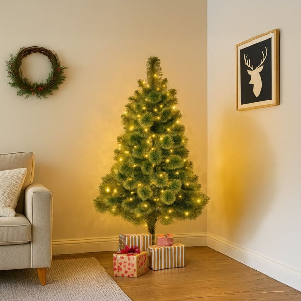 Christabelle 1.2m Christmas Tree Cashmere Pine 4ft Pre-Lit LED Lights Image 10
