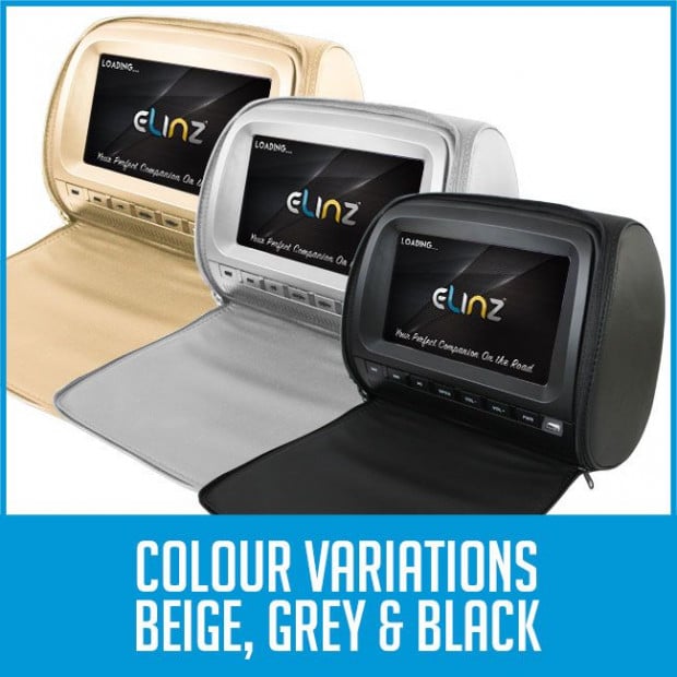 2x 9in Headrest DVD Player Car Monitor 1080p Usb Sony Lens Black Image 7