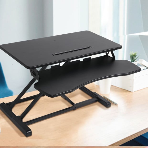 Standing Office Desk Riser Height Adjustable Sit Stand Shelf Computer Image 7