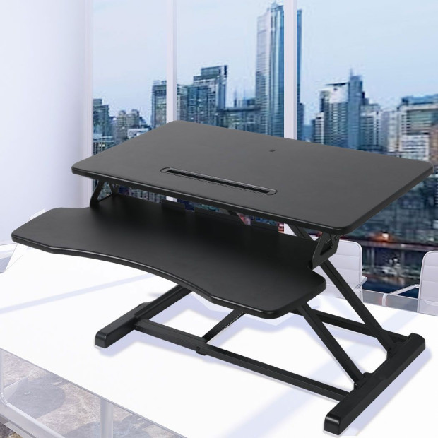 Standing Office Desk Riser Height Adjustable Sit Stand Shelf Computer Image 8