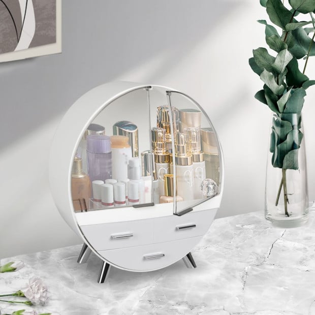 Makeup Organiser Cosmetic Case Holder Drawer JewelleryStorage Box Grey Image 7