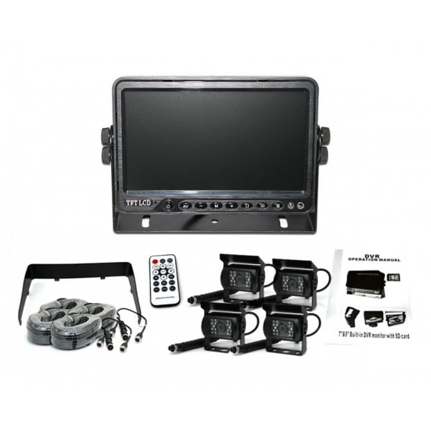 Elinz 9in Dvr Monitor 4ch Realtime Vehicle Reversing Recording Ccd Image 6