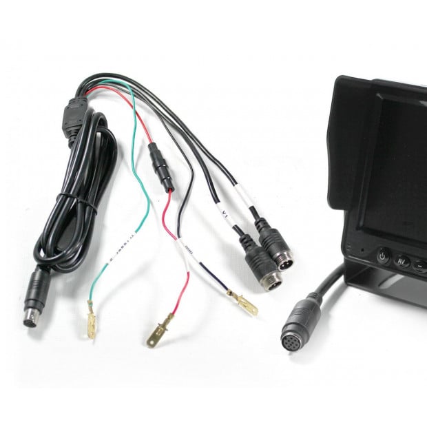 Elinz 5in Monitor Tft Lcd 12v/24v 4pin 2av Inputs 800x480 Hd Ntsc/pal Image 4