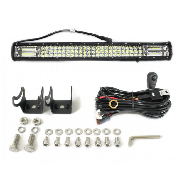 Elinz 26in Inch 3 Rows Led Light Bar Work Driving Philips Flood Spot Image 6