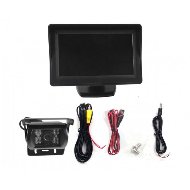 4.3In Monitor+24v/12v Ccd Led Reversing Camera Car Caravan Image 6