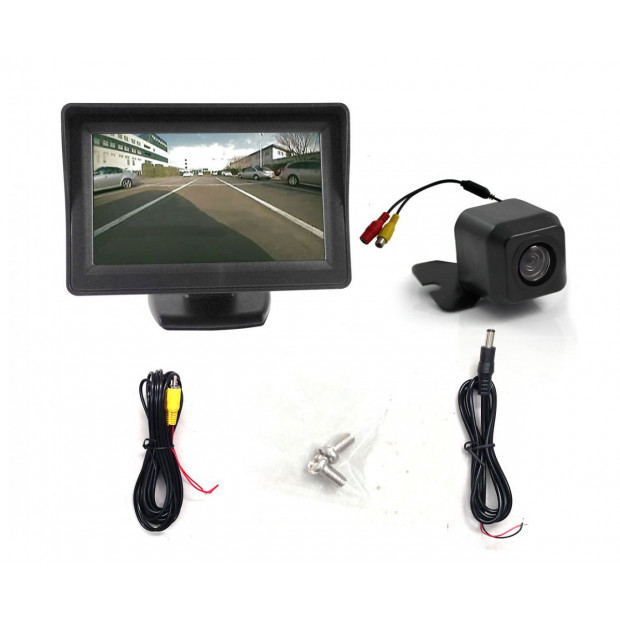 4.3In Monitor + 12v Reversing Camera Kit Car Caravan Lcd Rearview Image 6