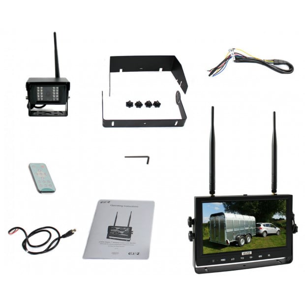 Elinz Digital Wireless 9In Quad Splitscreen Monitor Dvr Reversing with 1 Camera Image 6
