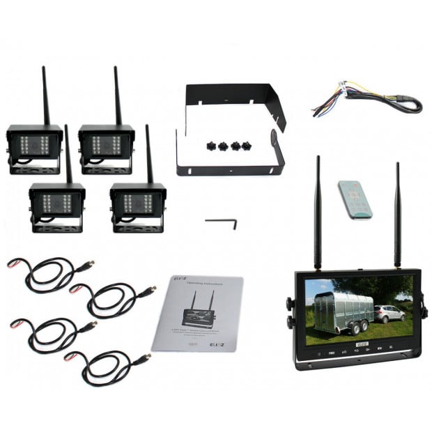 Elinz Digital in Quad Splitscreen Monitor Dvr Reversing Camera Image 6