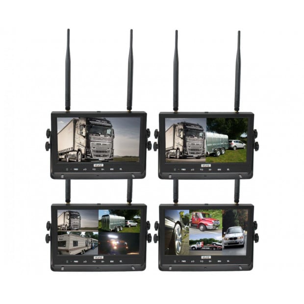 Elinz Wireless 9in Splitscreen Monitor Dvr Ccd Reversing Camera Image 2