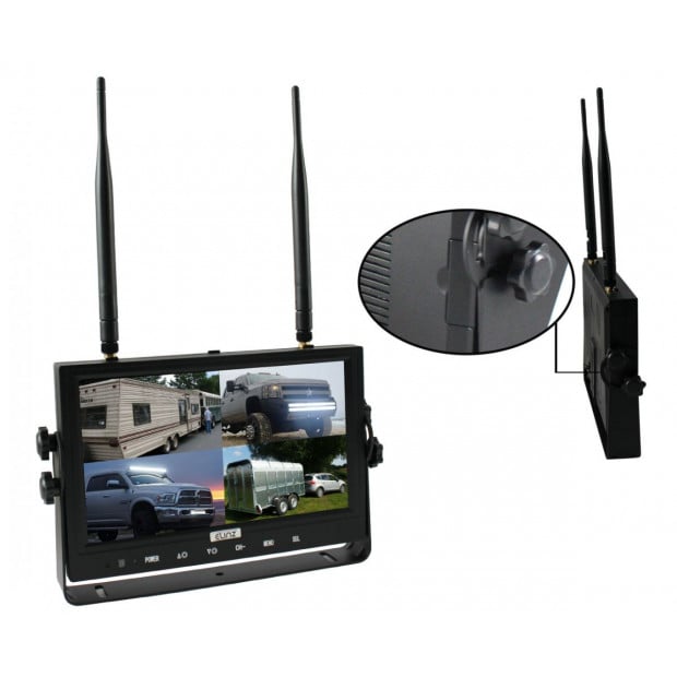 Elinz Wireless 9in Splitscreen Monitor Dvr Ccd Reversing Camera Image 4