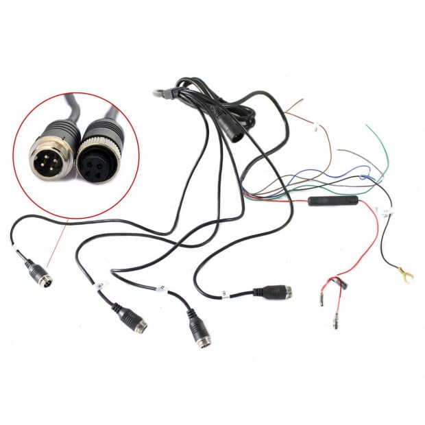 Elinz 9in Splitscreen Monitor 4pin Colour Ccd Ir Rearview Reversing Camera Image 4