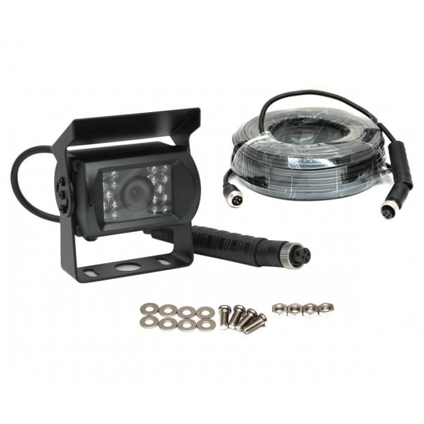 Elinz 4 Pin Heavy Duty 12v 24v Ccd Ir Colour Reversing Camera Image 2