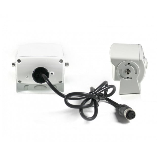 Elinz 4 Pin Heavy Duty White 12v 24v Ccd Ir Colour Reversing Camera Image 2