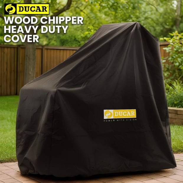 Ducar 7HP Wood Chipper Shredder Mulcher Petrol Yellow Black Image 6