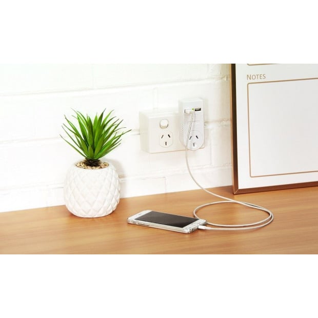 High-powered Adaptors With Usb Charger 2 Port Au 240v Surge Protected Image 3
