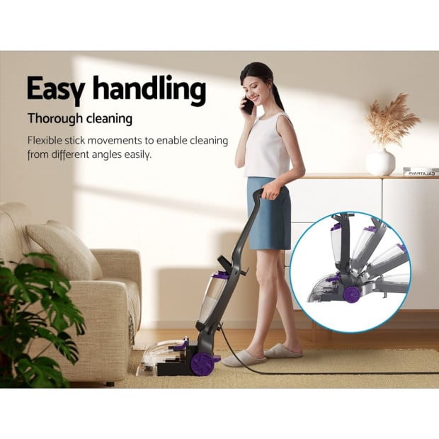 Carpet Washer Handheld Vacuum Cleaner Sweeper Wet Twin Water Tank 800W Image 4
