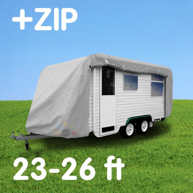 Caravan cover with zip: 23-26 ft