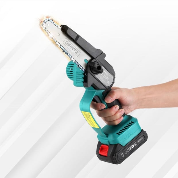6inch Mini Cordless Electric Chainsaw Rechargeable Wood Cutter Image 7
