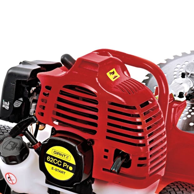 62cc Petrol Brush Cutter Whipper Saw Trimmer 2 Stroke 3-in-1 Wheel Image 4