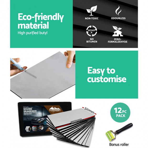 20sq/ft Car Sound Deadener Butyl Heat Proof Insulation Noise Deadening Image 4