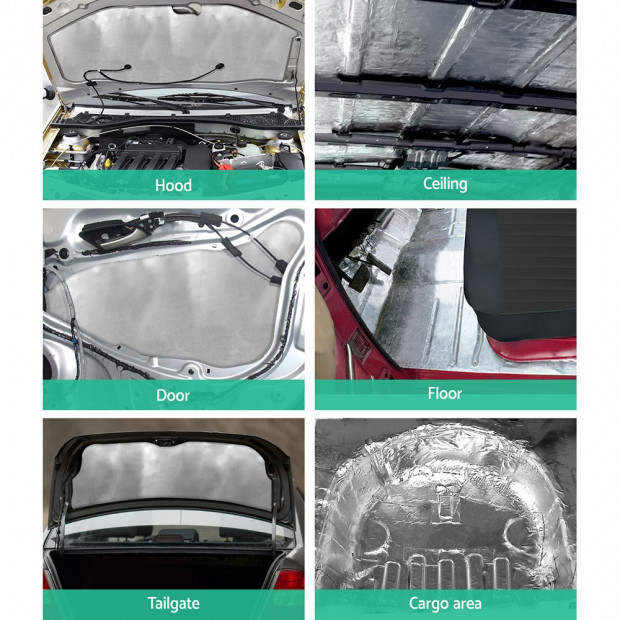 20sq/ft Car Sound Deadener Butyl Heat Proof Insulation Noise Deadening Image 6