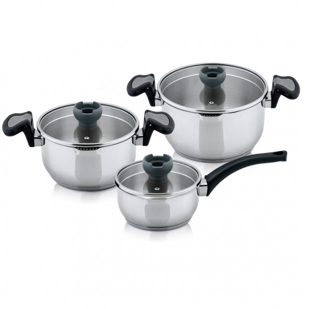 Aron 6pcs Non-stick Casserole Insulated Saucepan Stock Pot Image 1