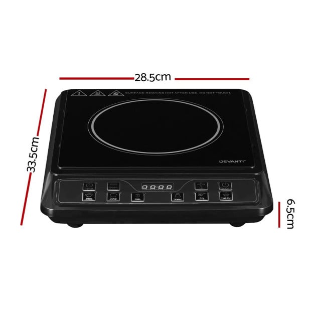 Electric Induction Cooktop Portable Cook Top Ceramic Kitchen Hot Plate Image 2