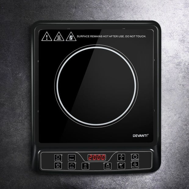 Electric Induction Cooktop Portable Cook Top Ceramic Kitchen Hot Plate Image 8