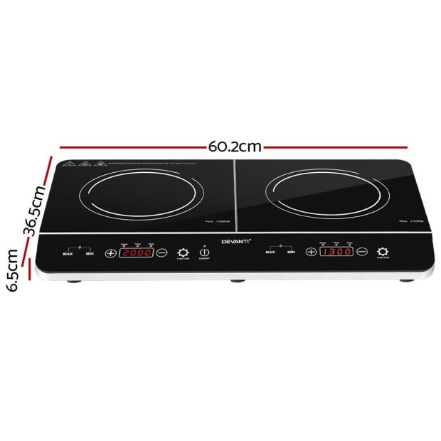 Electric Induction Cooktop 60cm Portable Kitchen Ceramic Glass Cooker Image 2