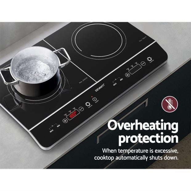 Electric Induction Cooktop 60cm Portable Kitchen Ceramic Glass Cooker Image 7