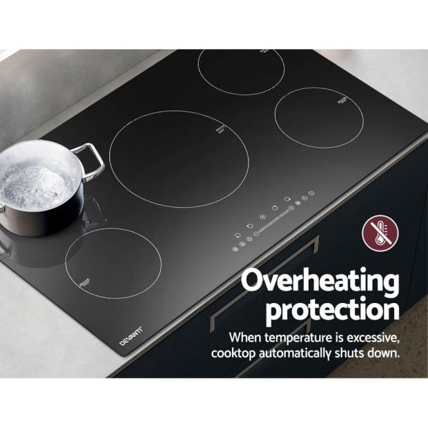 Induction Cooktop 90cm Electric Cooker Ceramic 5 Zones Stove Hot Plate Image 7