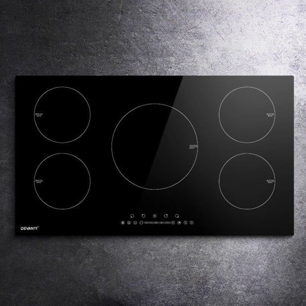 Induction Cooktop 90cm Electric Cooker Ceramic 5 Zones Stove Hot Plate Image 8