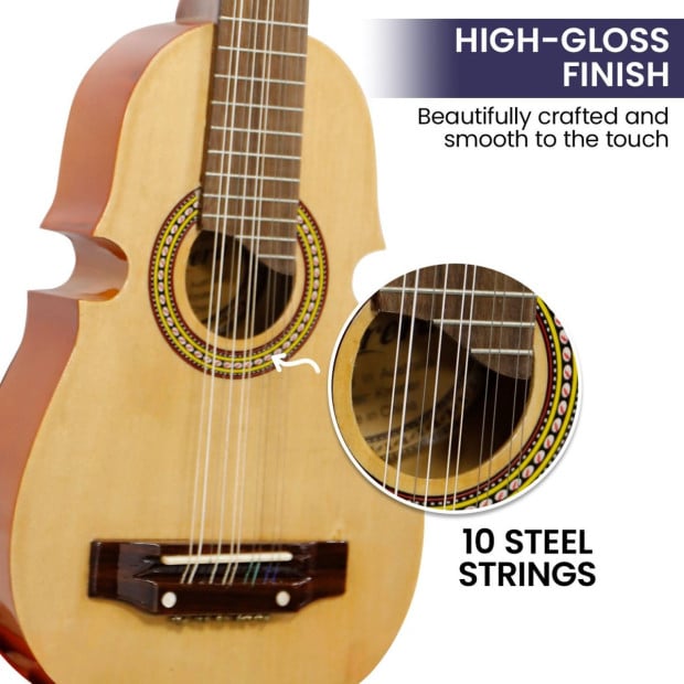 Karrera 25in Cuatro Guitar - Natural Image 7