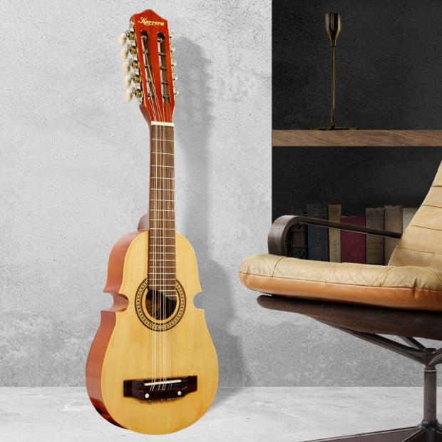 Karrera 25in Cuatro Guitar - Natural Image 5