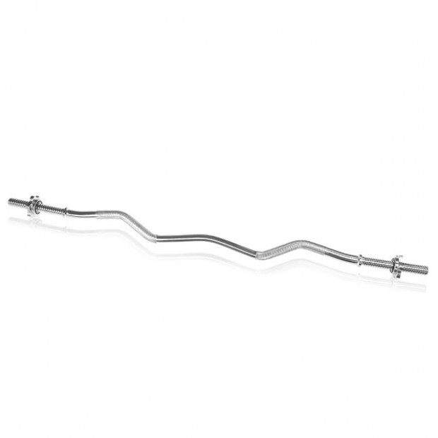 Standard curl bar barbell with spin locks